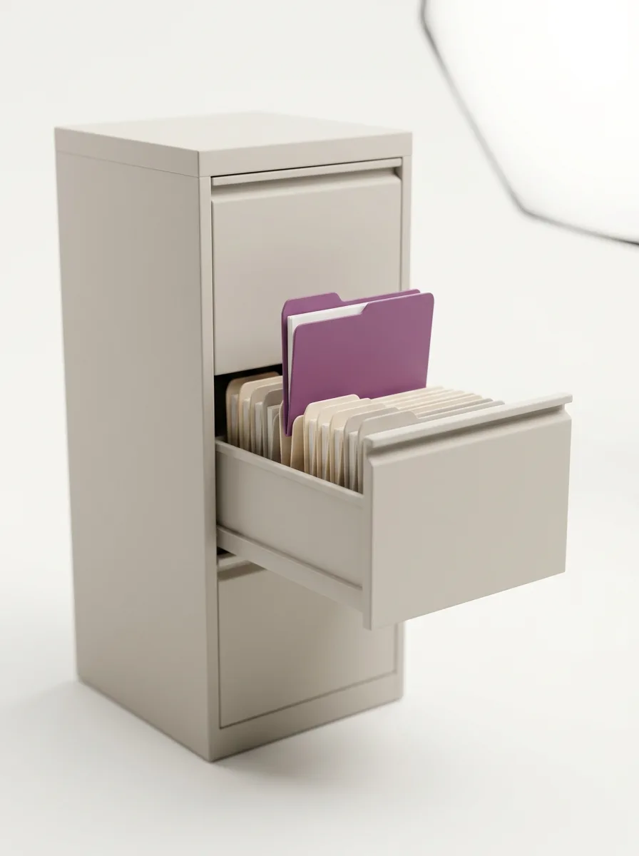Abstract 3D illustration of a broad HR suite next to a focused leave module