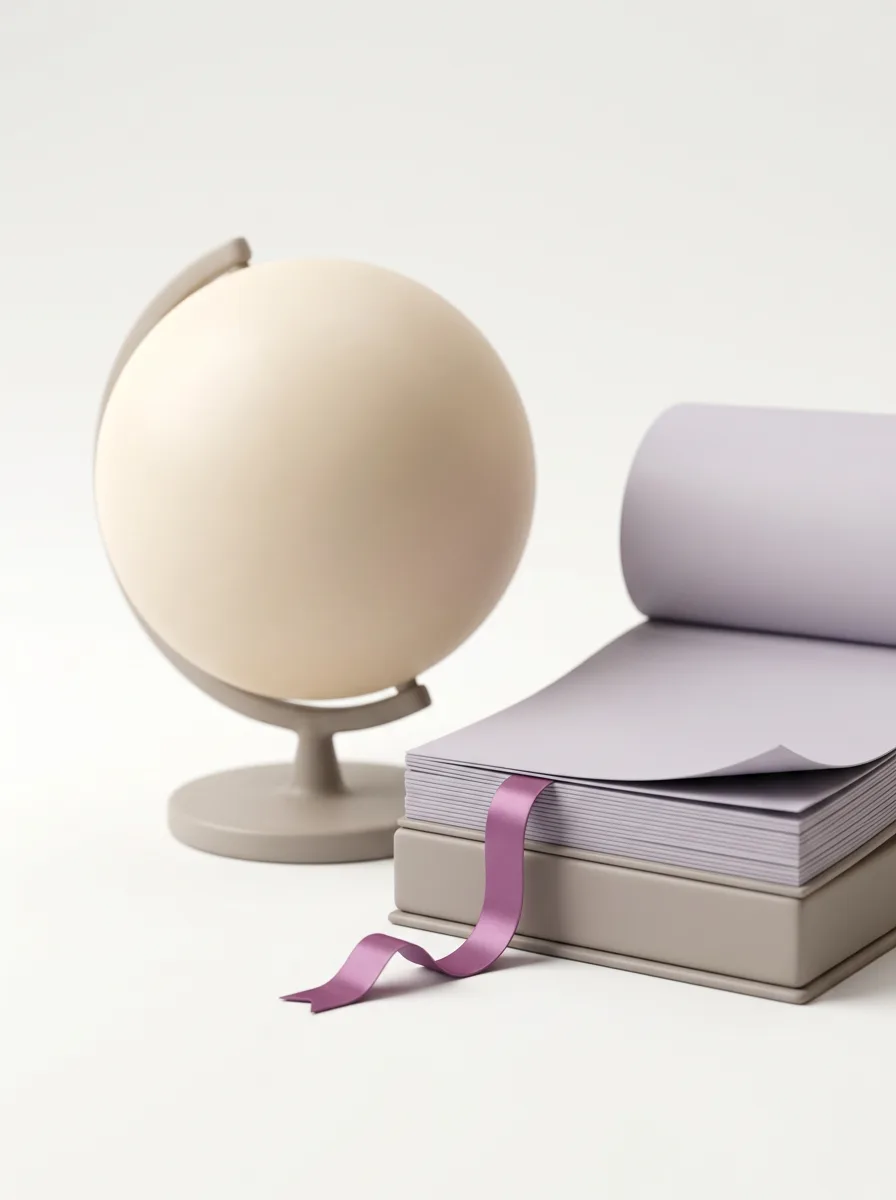 Abstract 3D illustration of holiday calendars arranged around a globe