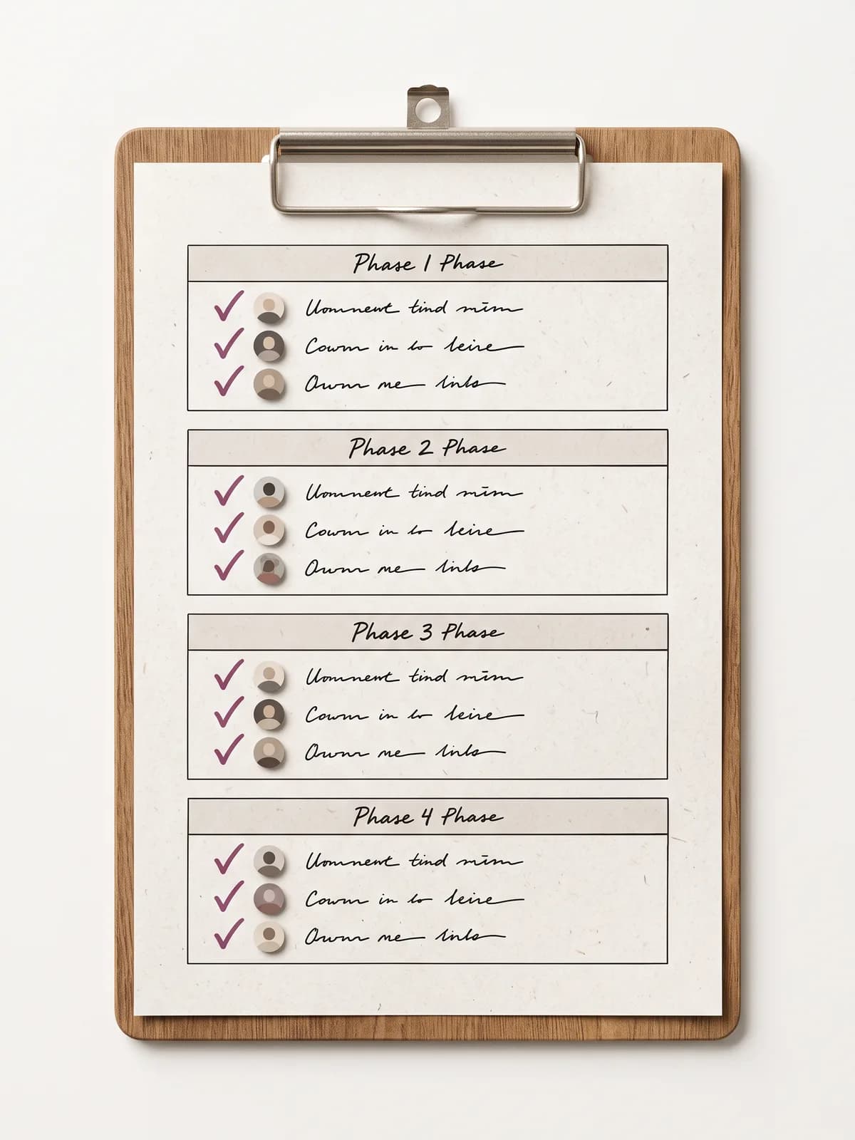 An onboarding checklist with phases from before day one to 90 days, each step with an owner